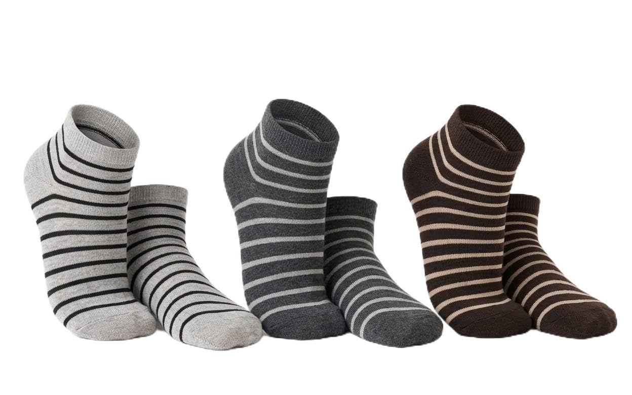 Cotton Crew Socks for Men & Women Pack of 3 | Lightweight Breathable Summer Socks | Sweat Absorbent Stretchable Casual Socks-image-18