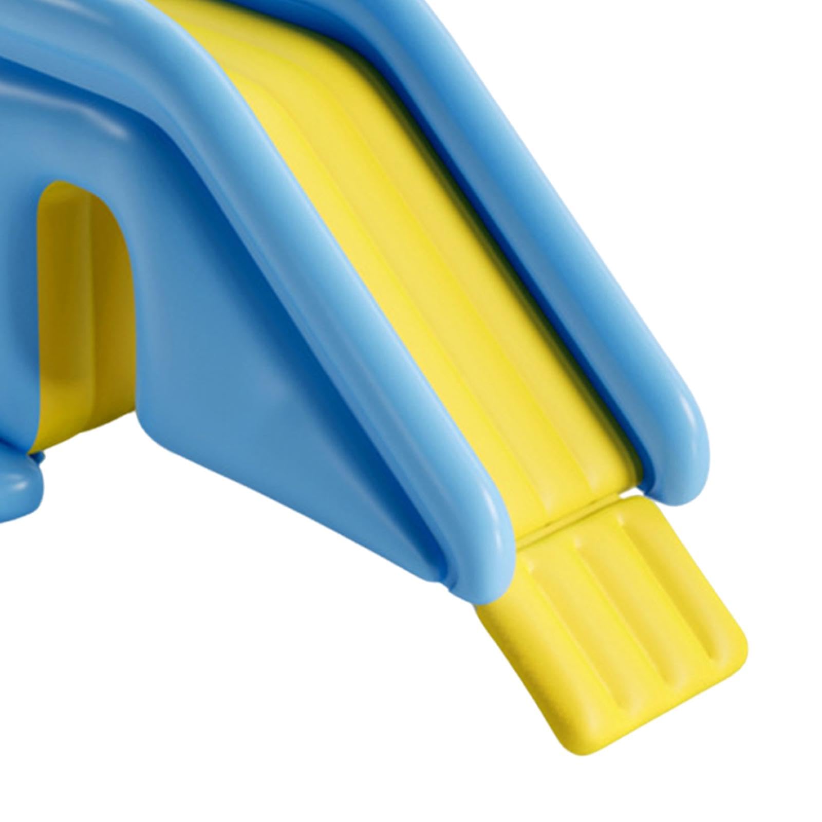 Aufblasbare Wasserrutsche, Und Langlebig, für Kinder, Professionell, Einfach Aufzubauen, Aus PVC, mit Praktischem Zubehör, Stabil für Drinnen U, Hellblau