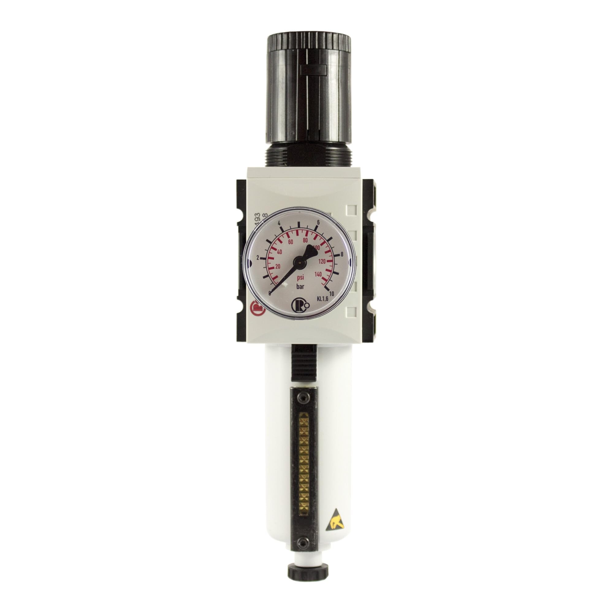RIEGLER 151817-FU 811-M Filterregler »FUTURA«, MB, SR, Mano, BG 1, G 1/4, 0,5-8 bar, HA, 1Stk