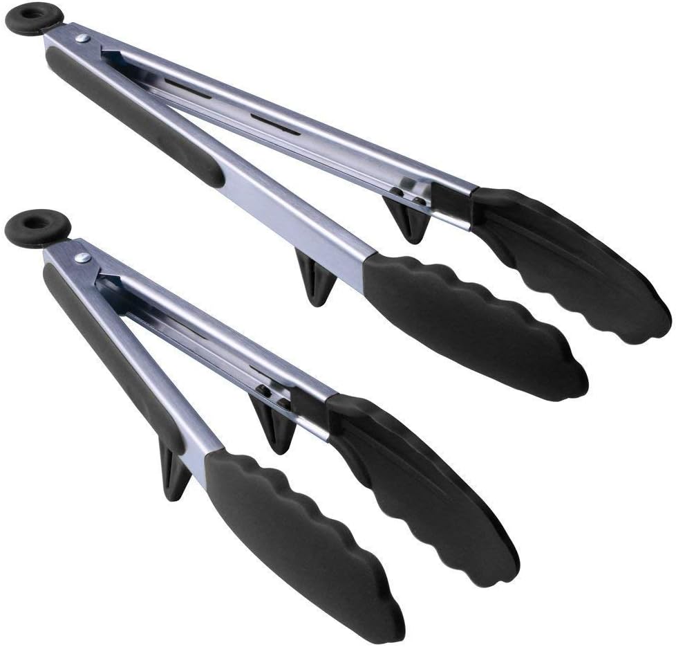Kitchen Utensils Set- 8 Cooking Utensils Set, Silicone & Stainless Steel Spatula Set, Nonstick Non-Scratch and Heat Resistant Cookware Set with Holder, Great Kitchen Tools