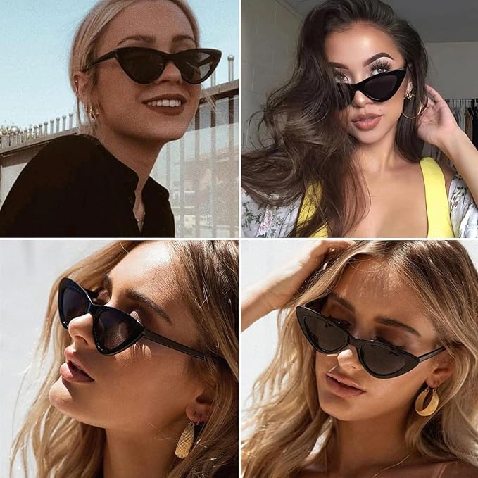 Image of Black Jones | Full Rim Cat Eye Sunglasses | 100% UV Protected | Black Frame & Black Lens | Women | Medium |