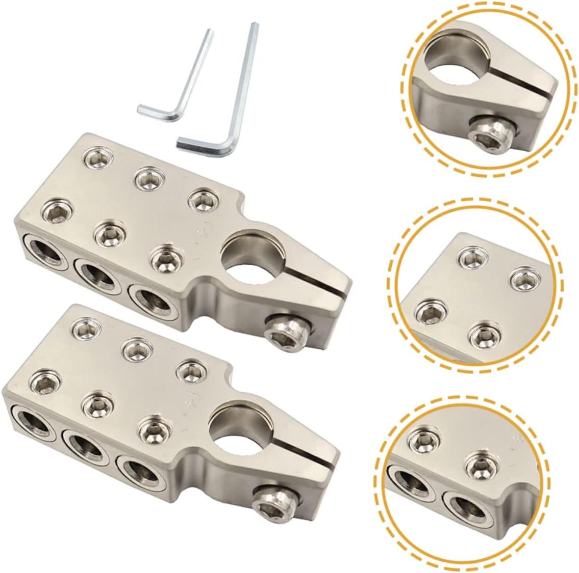 Battery Terminal Connector Awg Heavy Duty Automotive Battery Connector for Positive and Negative Connections Corrosion Resistant Easy to Install