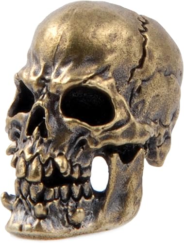 Cuentas de cordón para cuchillo, cuentas de paracaídas, 550 cuentas de paracaídas, cuentas de calavera, dije de cobre fundido a mano, para