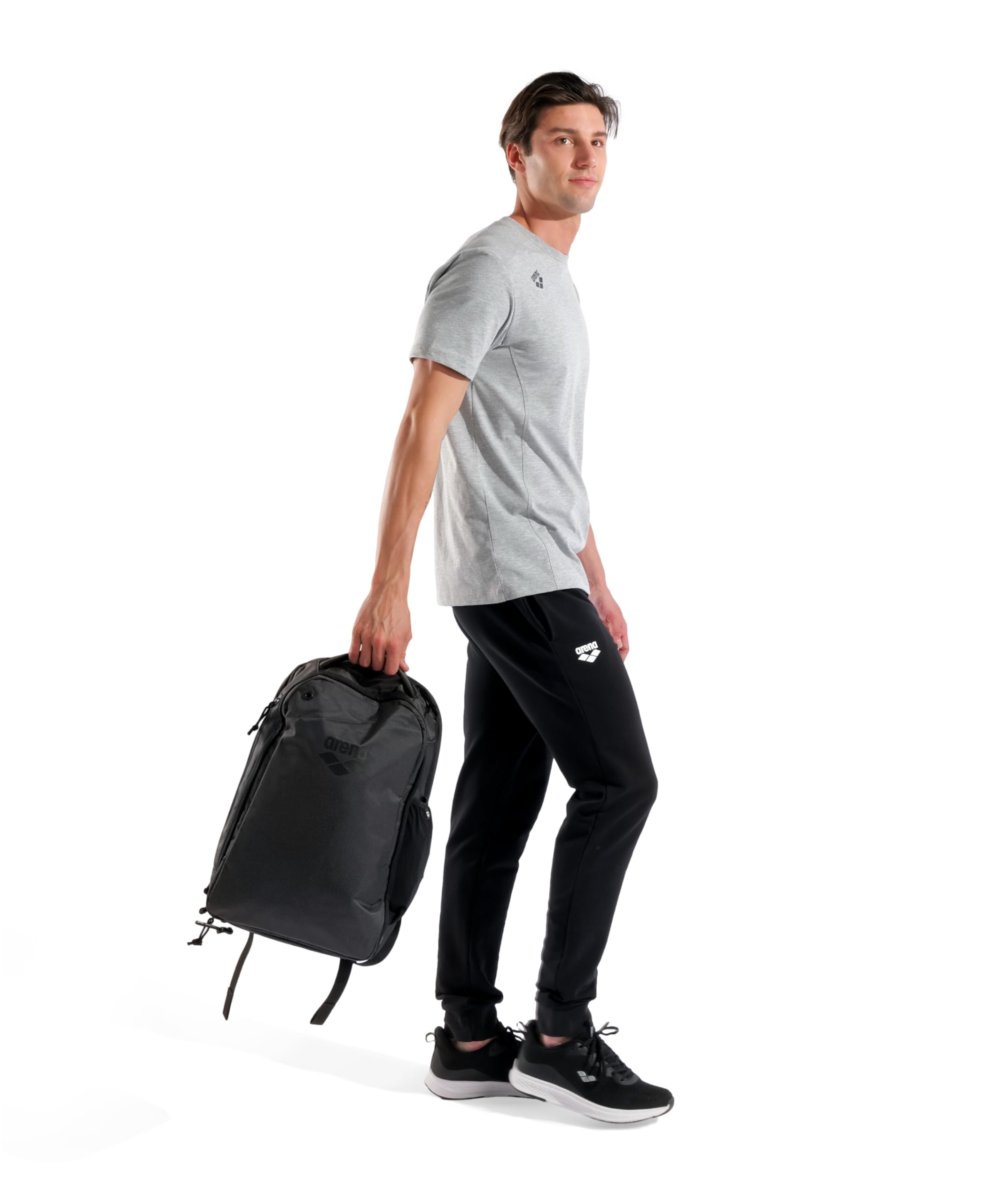 Arena All Set Urban Rucksack, Arbeit, Freizeit, Fitnessstudio, Multisport, Tagesrucksack, mittlere Größe, Trainingsausrüstung, Tasche für Teenager, Herren, Damen, 30 Liter, Schwarz