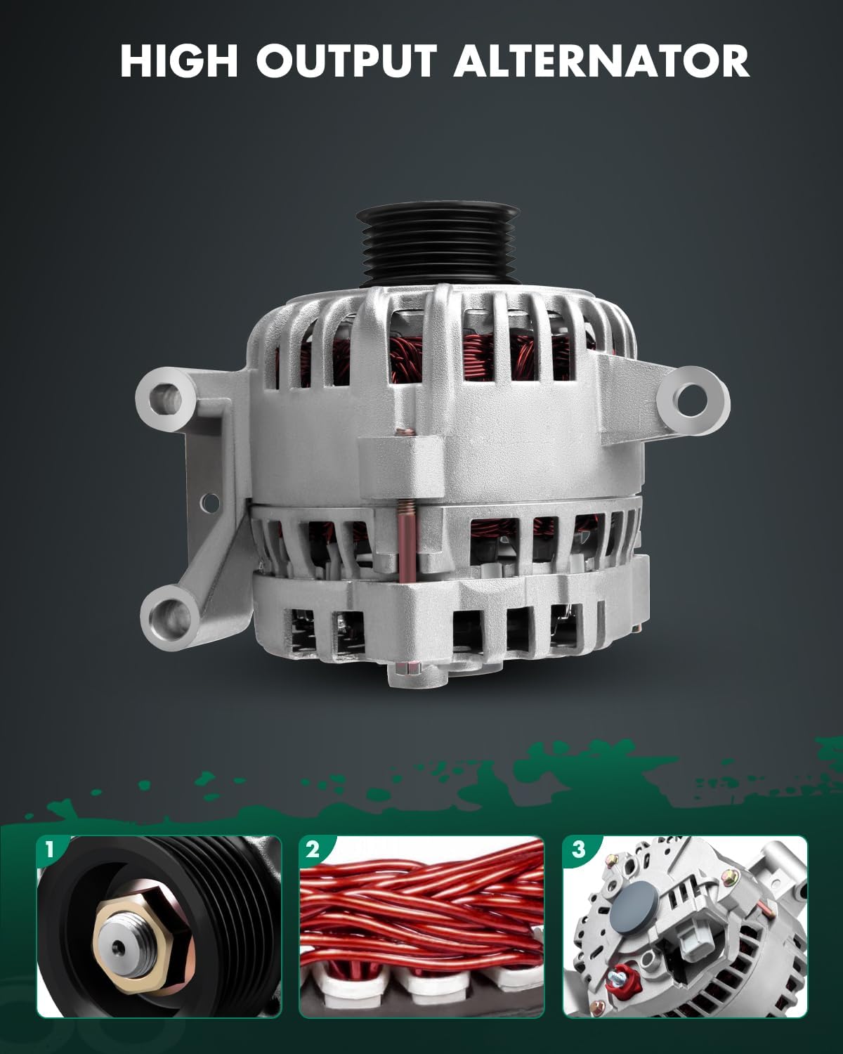 SCITOO Alternator Fit for Ford Escape for Mazda for Tribute 3.0L 01 02 03 04-12V 110Amp CW 6-Groove Pulley, Replace OE 8259 1L8U10300CD 1L8U10300CE 1L8U10300DD AJ03-18-300A AJ03-18-300B