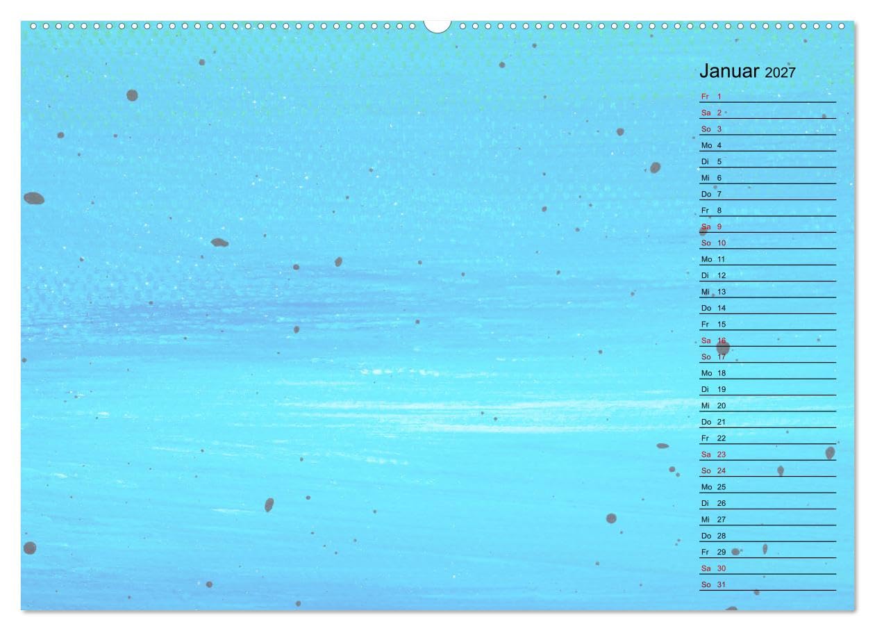 CALVENDO - Pastellbunter DIY-Bastelkalender (Wandkalender 2027 DIN A2 quer), Monatskalender: Hochwertiger Do-it-yourself-Kalender für Fotos, zum Malen, Basteln und Selbstgestalten - für Kinder und Erw