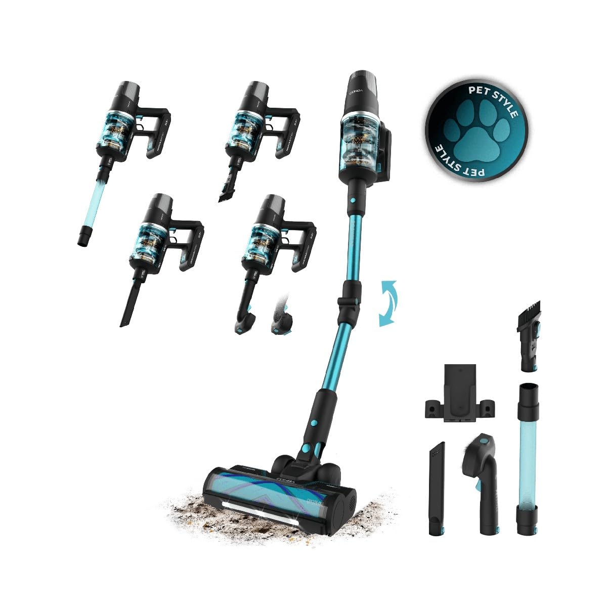 Cecotec - Aspirador Vertical Conga Rockstar RX50 Pet Flex Genesis 780W