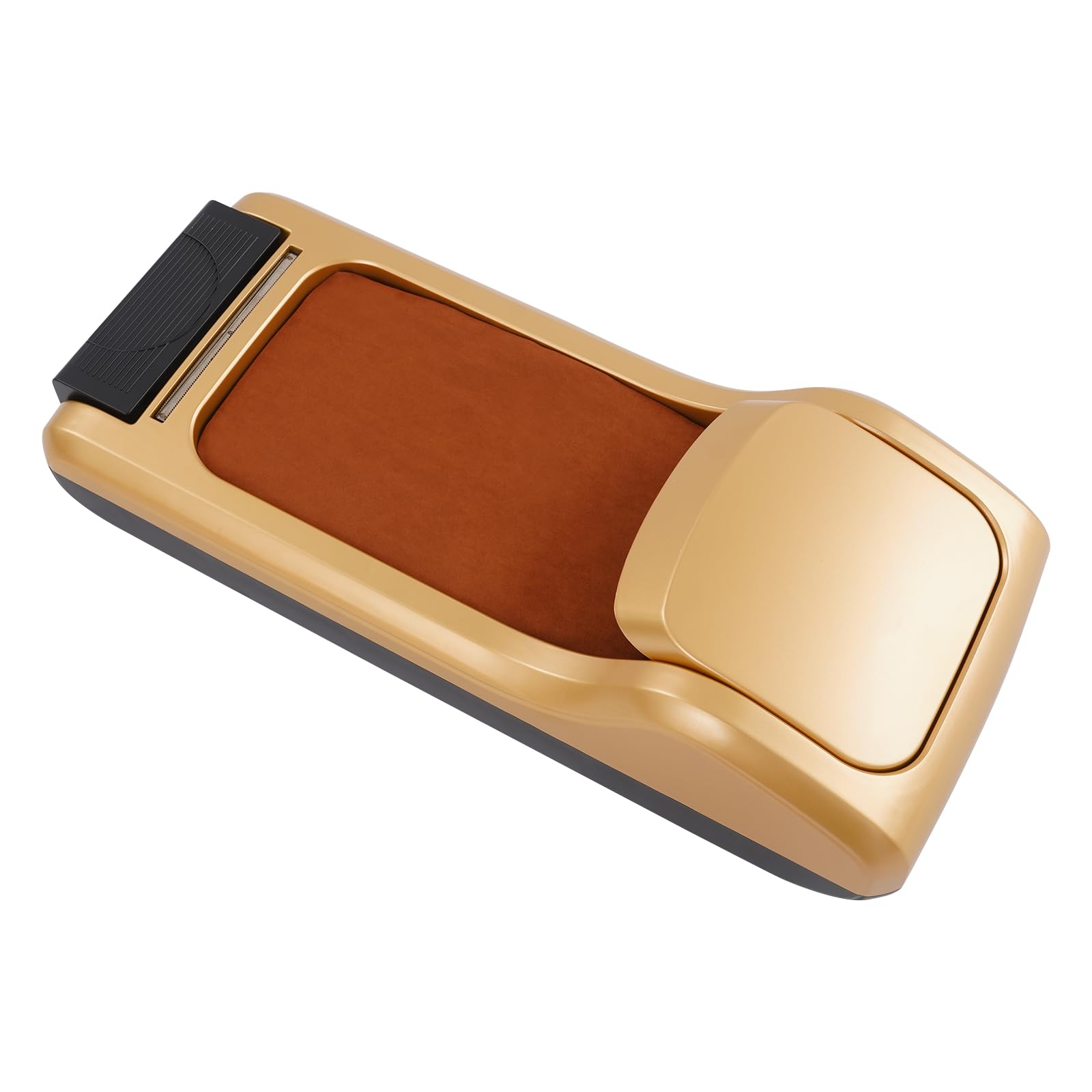 Foot-Operated Shoe Film Dispenser | No-Bend Shoe Cover Machine with 3 Rolls, ABS Plastic Entryway Protector for Home Office, Gold-image-5