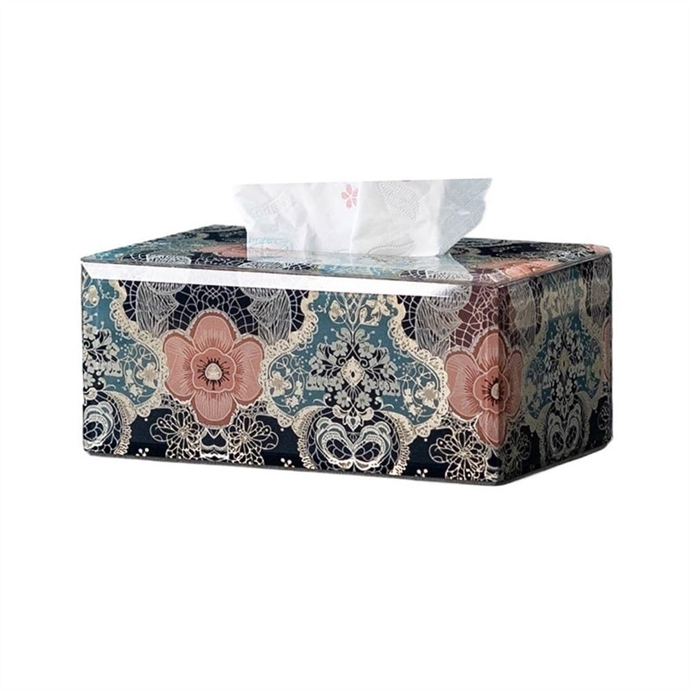 Tissue Holder Dining Table Decorative Ornaments Indoor Upscale Napkin Box Coffee Kitchen Office Tissue Facial Box Decor