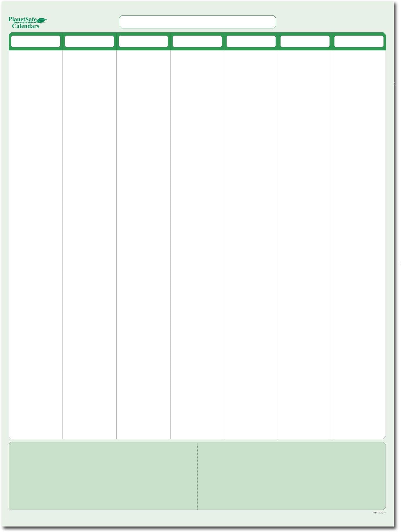 7-Column Sticky-Note Dry/Wet-Erasable Planning Kit 19 in. x 24 in. - Works Great with Sticky-Notes