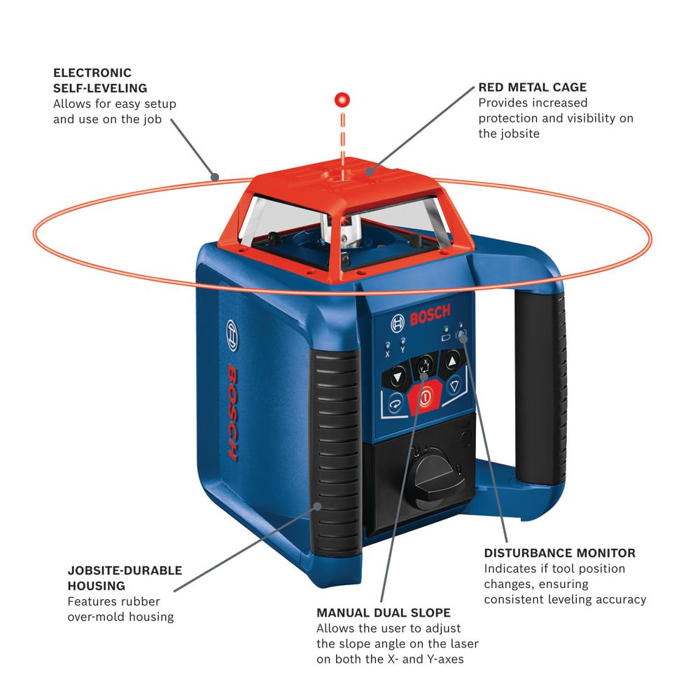 Bosch REVOLVE2000 Laser Level Kit - Precise Leveling -2