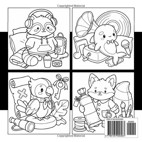 Fluffy & Plushie Originals: Cute Animal Coloring Book With 60+ Simple Illustrations For Calm Moments, Gifts, And Family Fun image 3