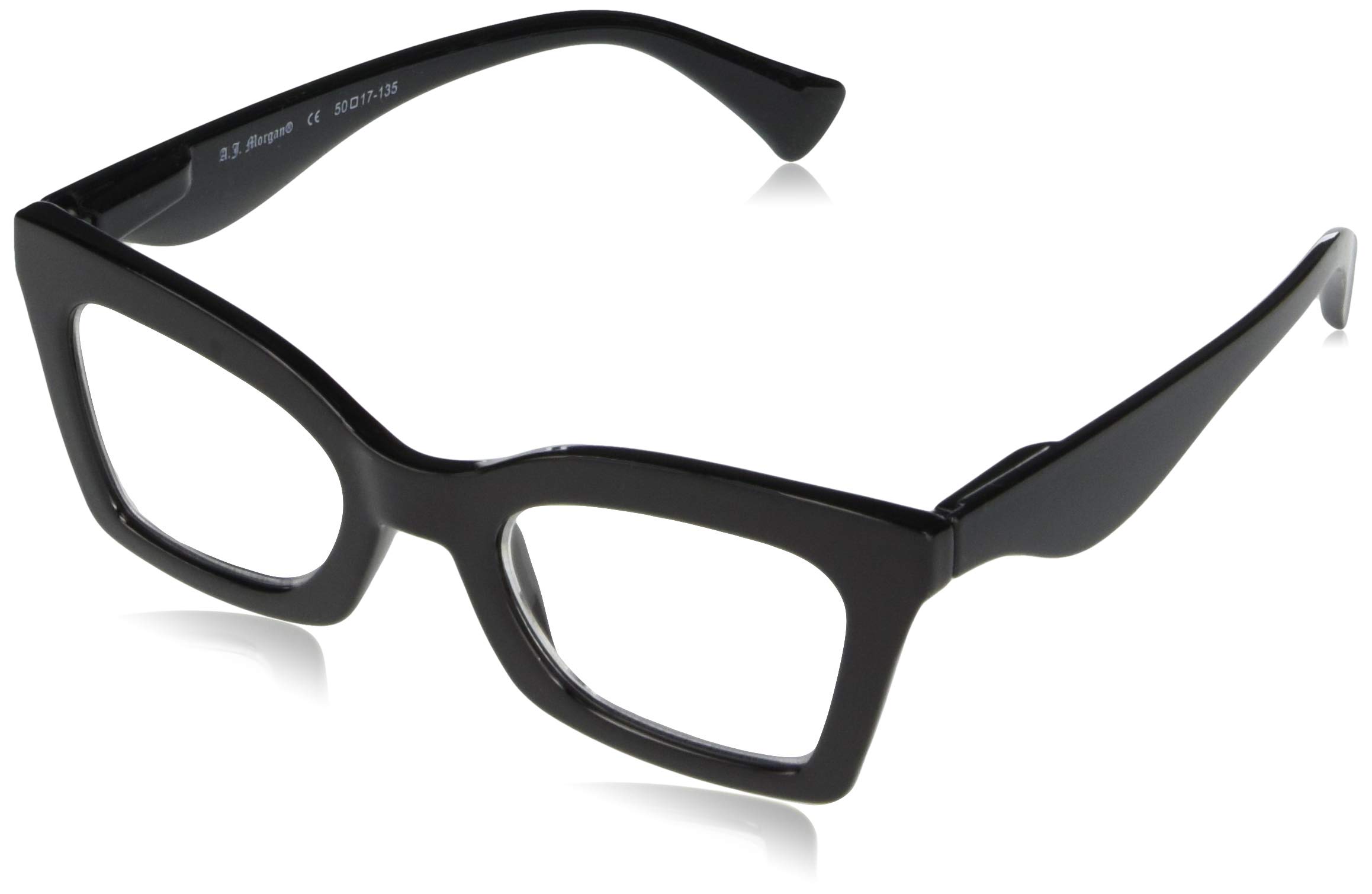 A.J. Morgan Eyewear Conquer-Reading Glasses Cat-Eye, Grey Stripe, 50-17-135mm + 2.75
