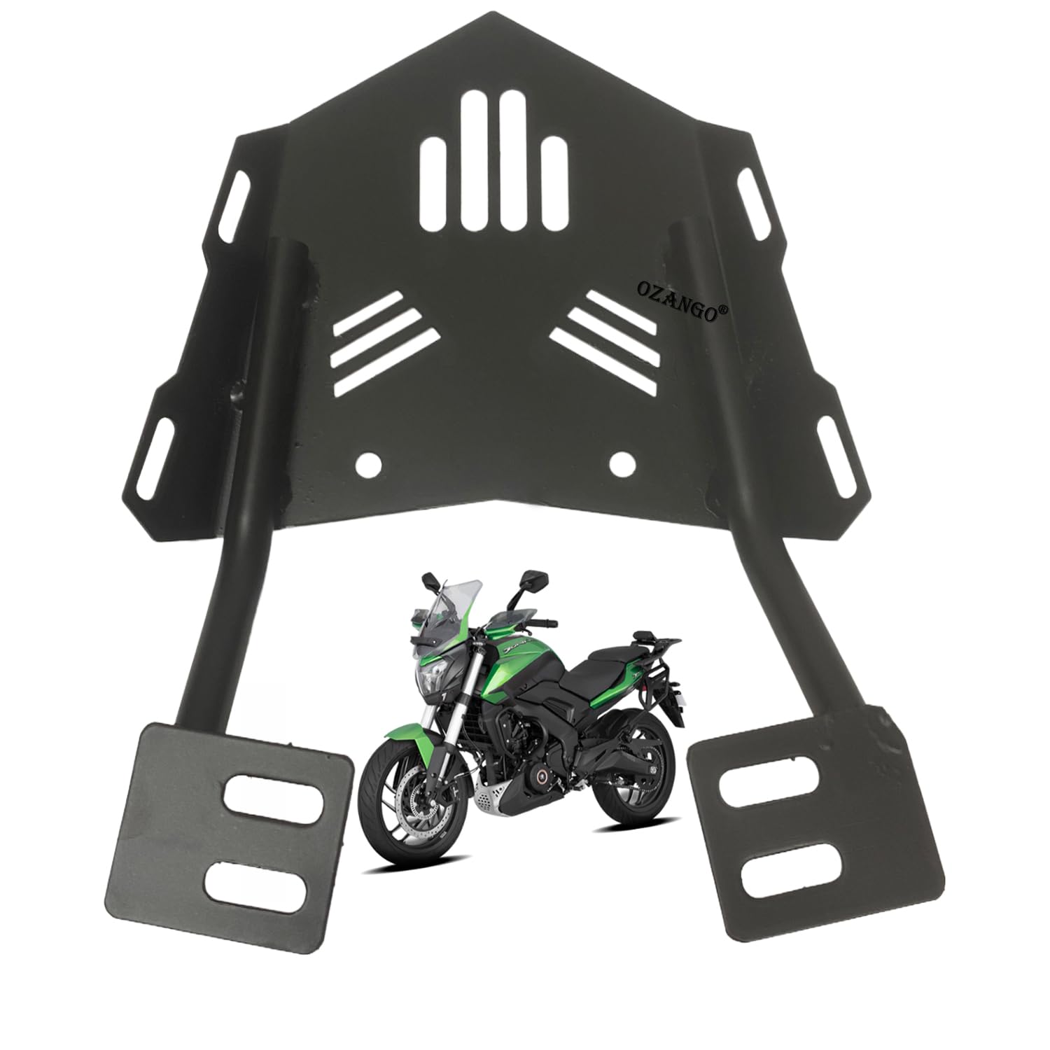 Ozango Heavy Luggage Carrier Luggage Rack Back Rack Seat Extender Trail Expedition Carrier Black Suitable for Bajaj Dominar 400-image-35