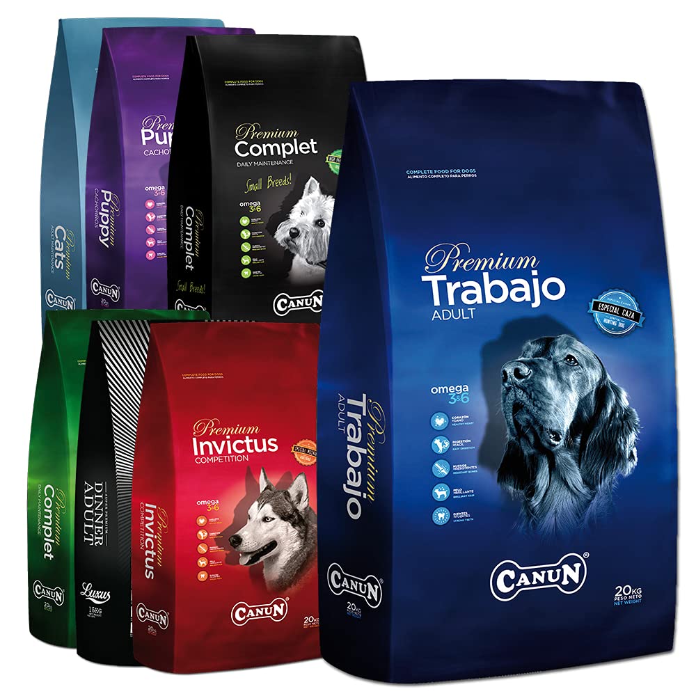 Pienso para Perros Adultos para Todas Las Razas y tamaños Rico en Pollo Alimento seco para Perros 20 kg Canun Trabajo