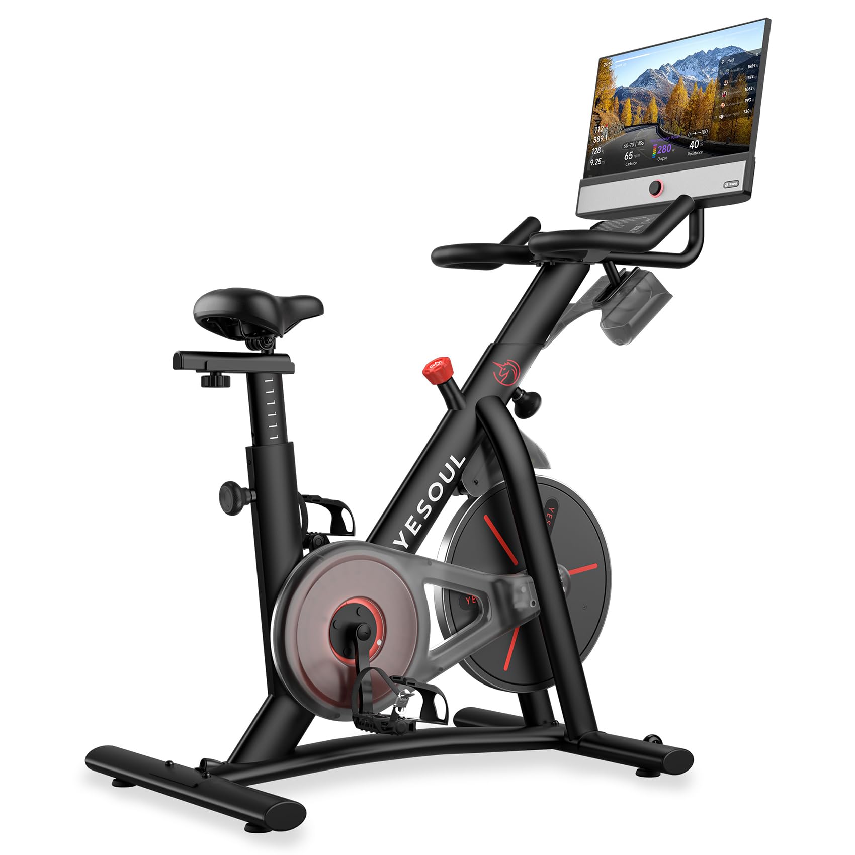 YESOUL G1M Plus Heimtrainer Ergometer, Leises Indoor Fitnessbike für Kardio Training mit Neuem 21,5