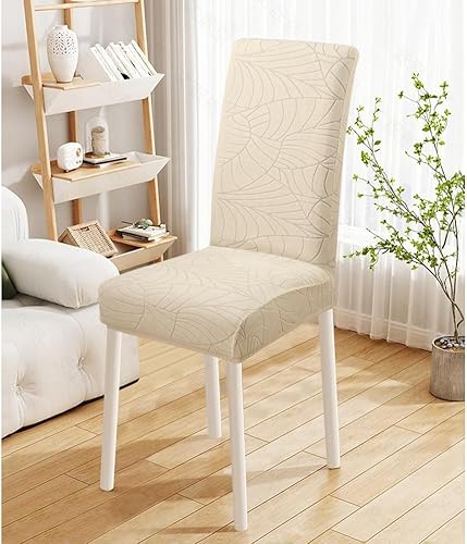 Miniatura 5 de Fuloon Fundas para sillas de comedor, paquete de 4, fundas elásticas sólidas para sillas de comedor, fundas lavables para cocina, fundas de jacquard