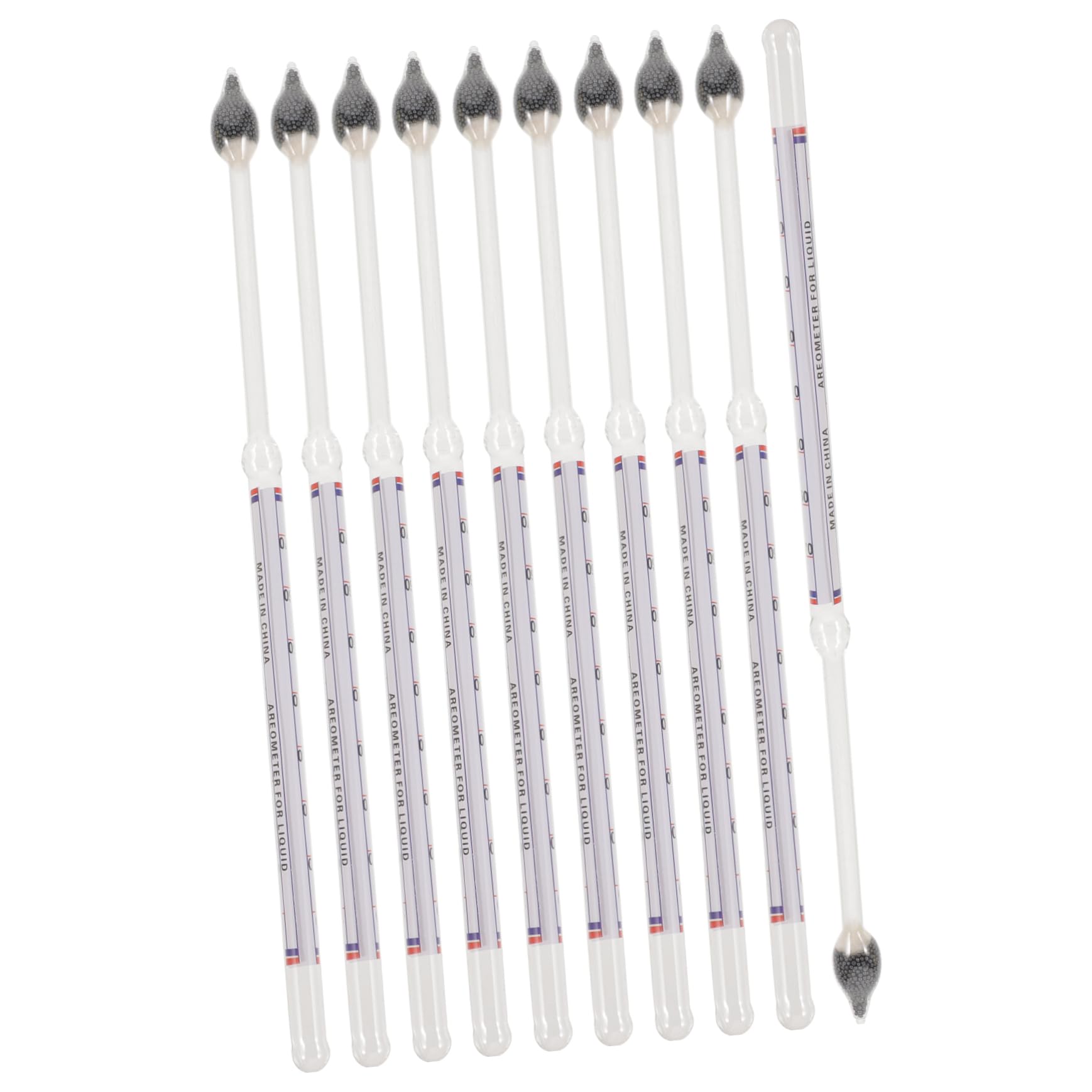 HOMOCONO 10pcs Maple Syrup Hydrometer Accurate Liquid Density Measurement Essential Measuring Tools for Home Brewing and Cooking Easy Use Design