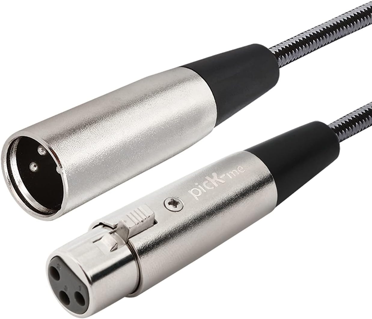 picKme 3 pin XLR Male to Female Microphone Cable, Extension Cable for Mixers, Mic, Audio