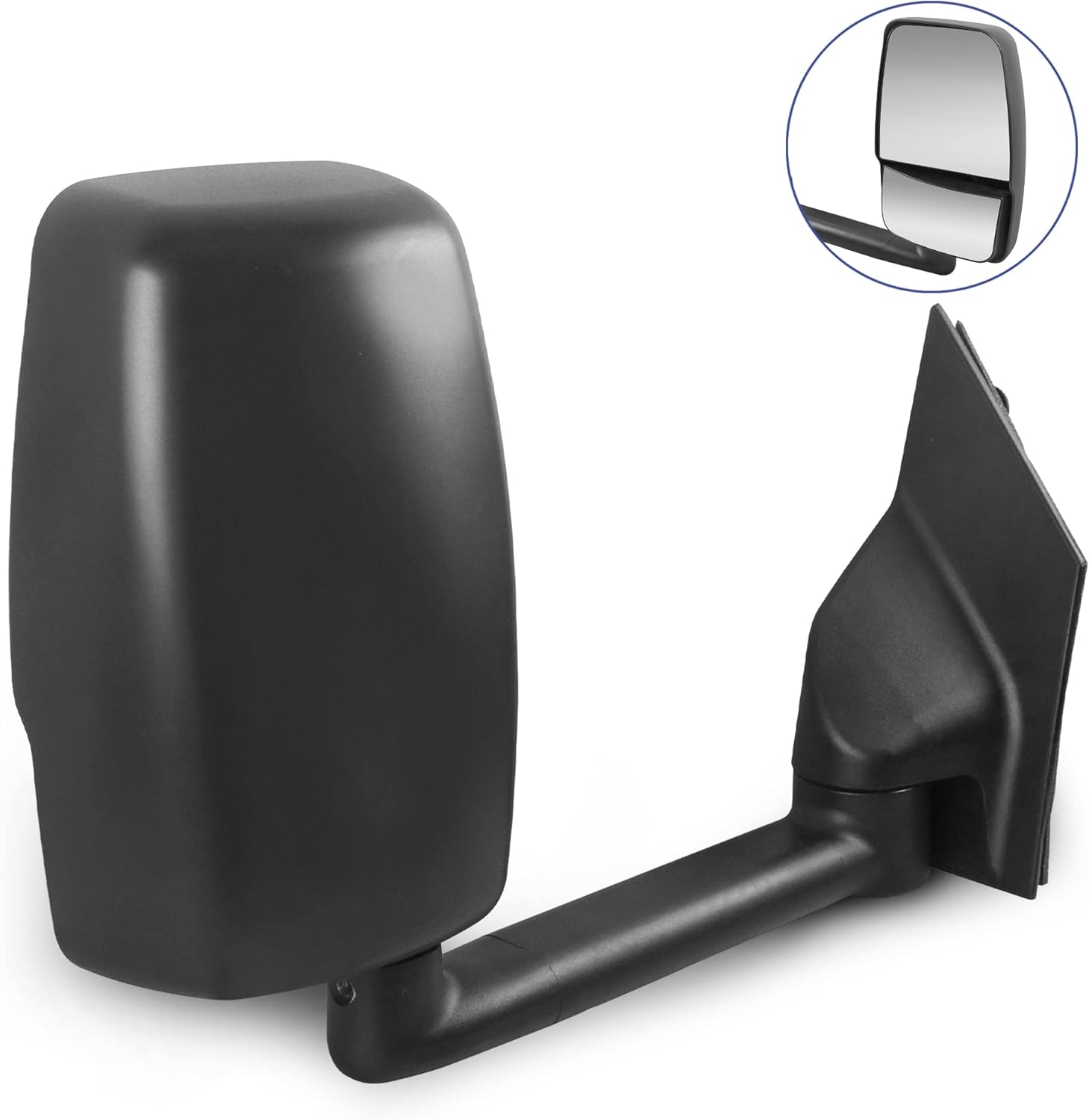 MOSTPLUS Towing Mirror Compatible with 2003-2018 Chevrolet Chevy GMC Savana 1500 2500 3500 Manual Folding-Passenger/Right Side Only
