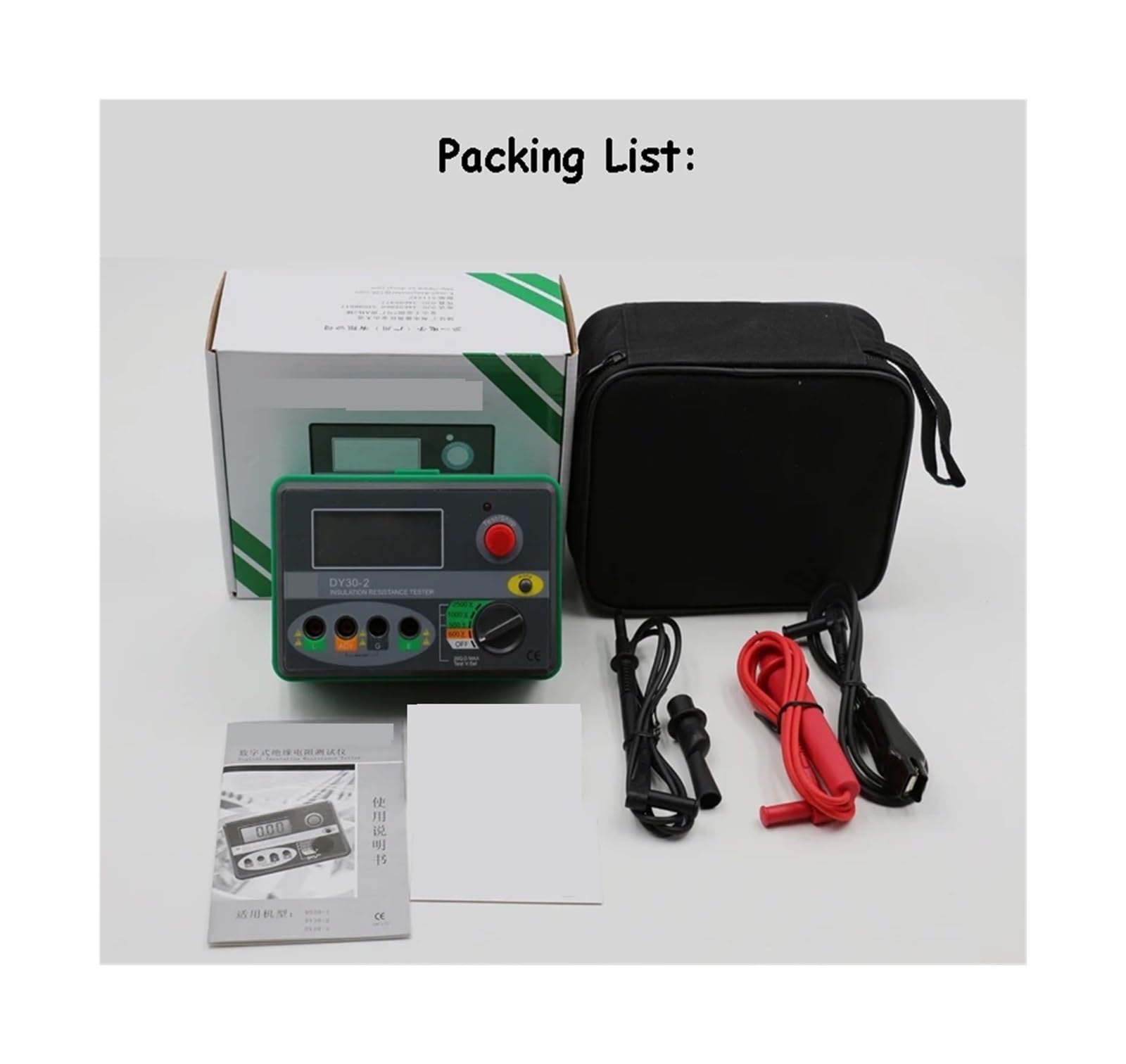 Tester di Resistenza di Isolamento con Display Digitale Megaohmetro 2500V Rilevatore Macchina di Prova DY30-1