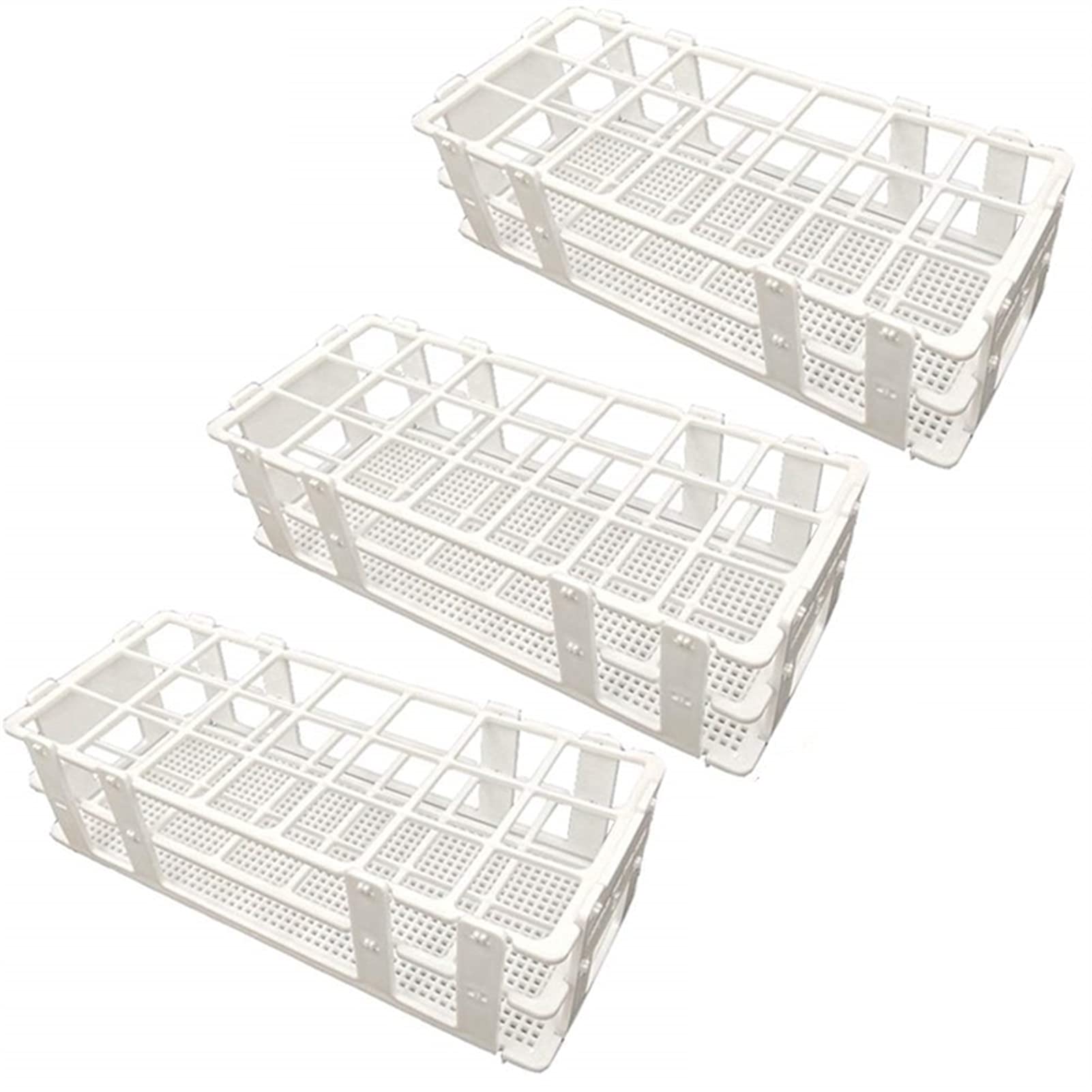 PP Plastic Test Tube Rack Holder 21 Holes Yellow For 30mm Test Tubes - View #2