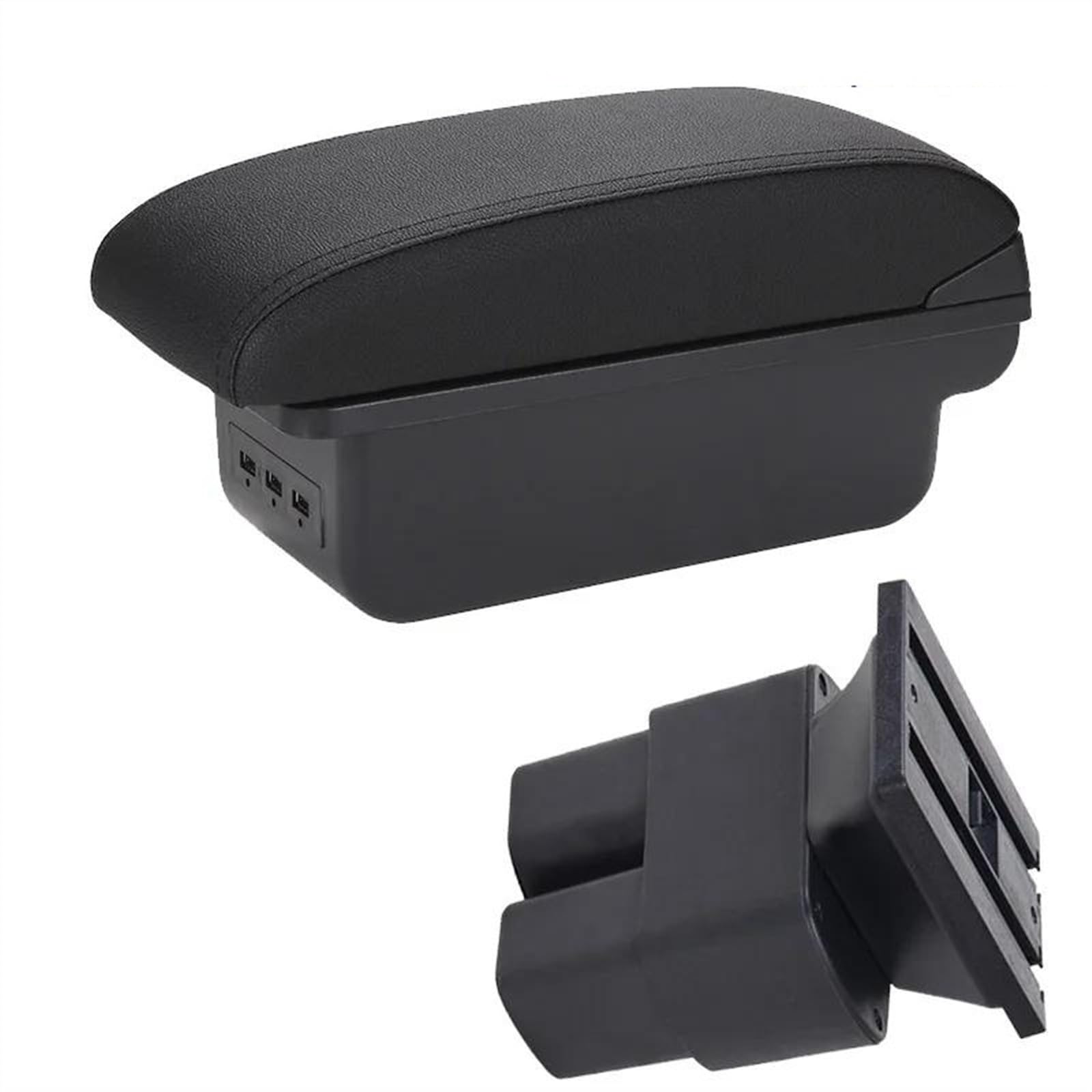 NOHEEU Car Center Console Storage Box Multifunctional Armrest Interior Accessories For NV200 For Evalia(B2 Black line 3USB)