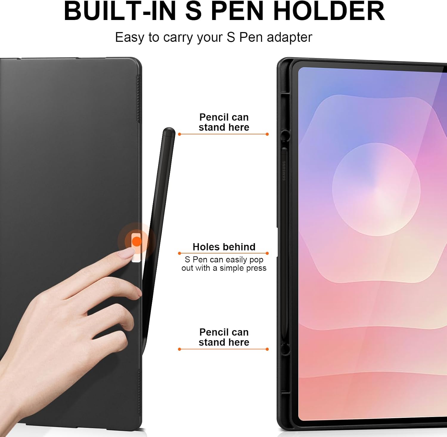 for Samsung Galaxy Tab S11 Ultra 14.6 Inch Case 2025, Slim Protective Cover with S Pen Holder, Auto Wake/Sleep, Adjustable Kickstand, Shockproof Hard Shell - Brown
