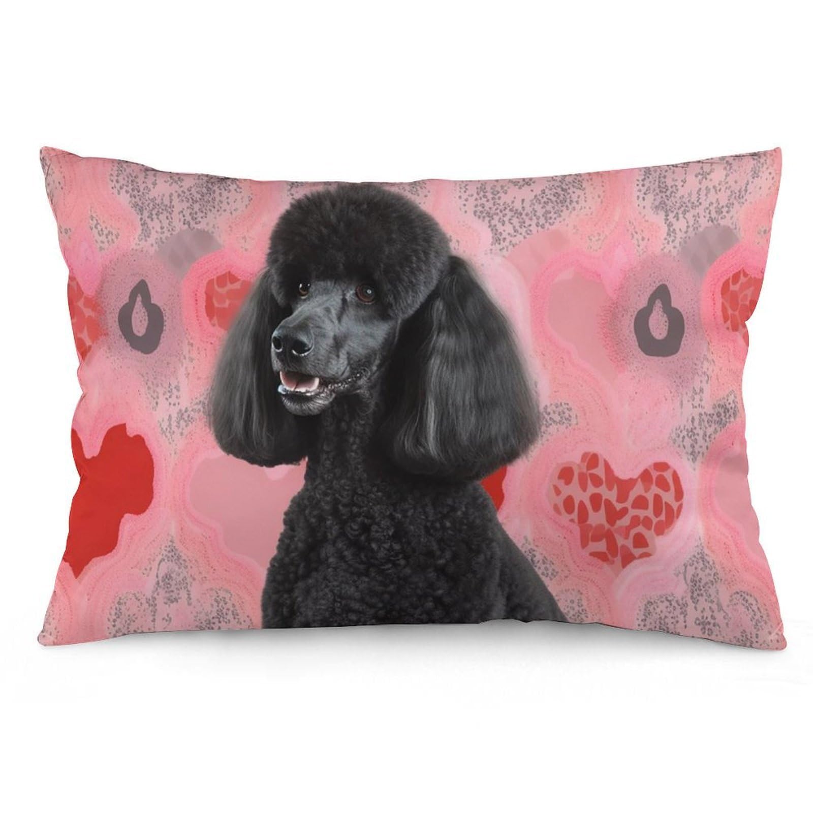 FodPand Decorative Throw Pillow Covers 12x20 Short Plush Poodles Dogs Body Pillowcase Cushion Cases with Invisible Zipper Rectangle Lumbar Pillow Shells for Sofa Couch Chair Bed Home Decor
