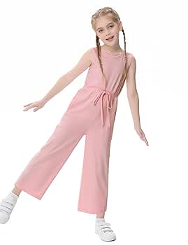 Amazon.com: Kukume Girls Jumpsuit Fashion Crewneck Elastic
