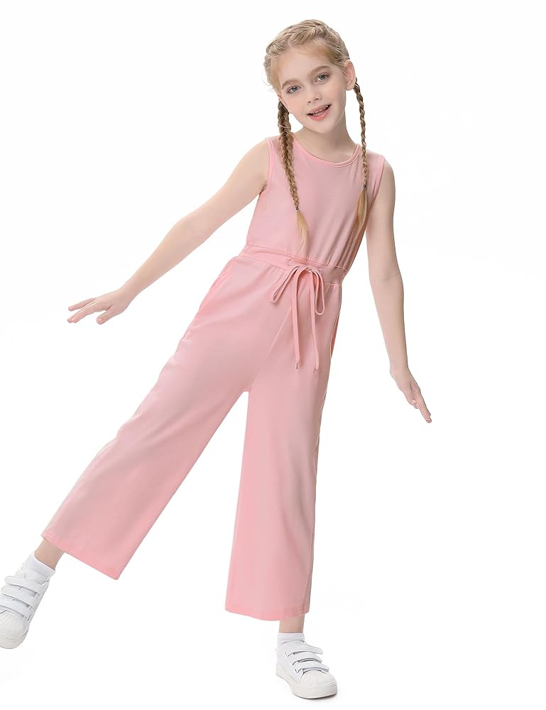 Amazon.com: Kukume Girls Jumpsuit Fashion Crewneck Elastic