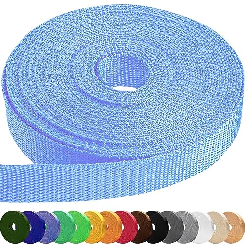 Image of TECEUM 3 /4 inch & 5 /8 inch & 1 inch & 1.5 inch & 2 inch Webbing - 10 25 50 Yards - 40+ Colors - Heavy Duty 1 Inch 1.5 Inch 2 Inch Backpack Straps - Webbing for Outdoors Indoors Crafting DIY