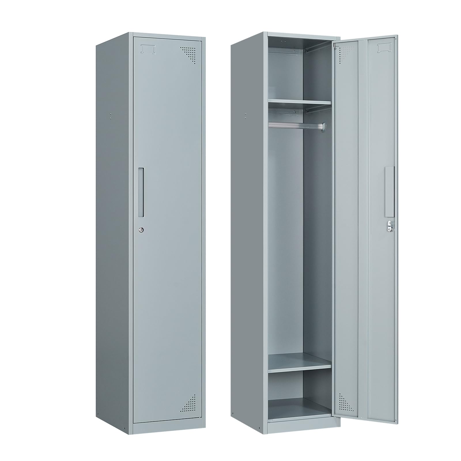 STANIMetal Locker for Employees With Lock, Tall Steel Cabinet for Home, Gym, School, OfficeRecycled Claim Standard Blended