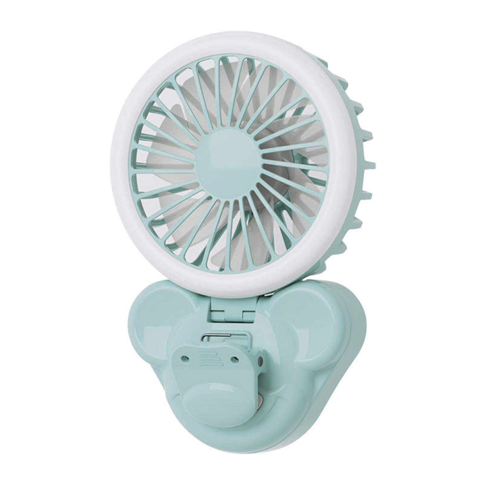 Kalttoy Selfie Light LED Portable USB Fan Photography Fill Light Clip Phone Lamp Foldable Tabletop Handheld Fan Clip White Usb Rechargeable