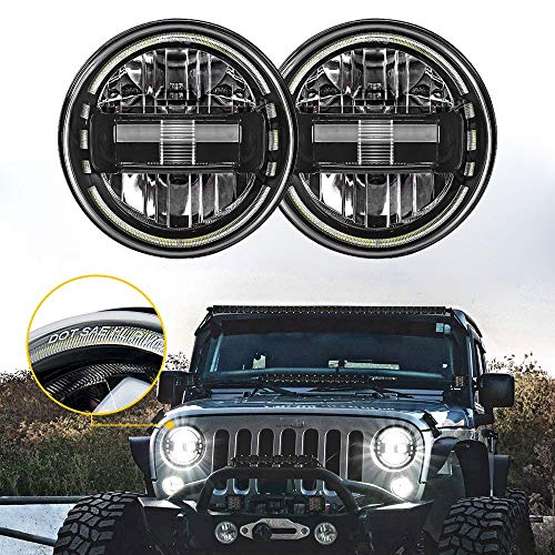 Phares ronds à LED 7 pouces pour remplacer vos optiques Wrangler