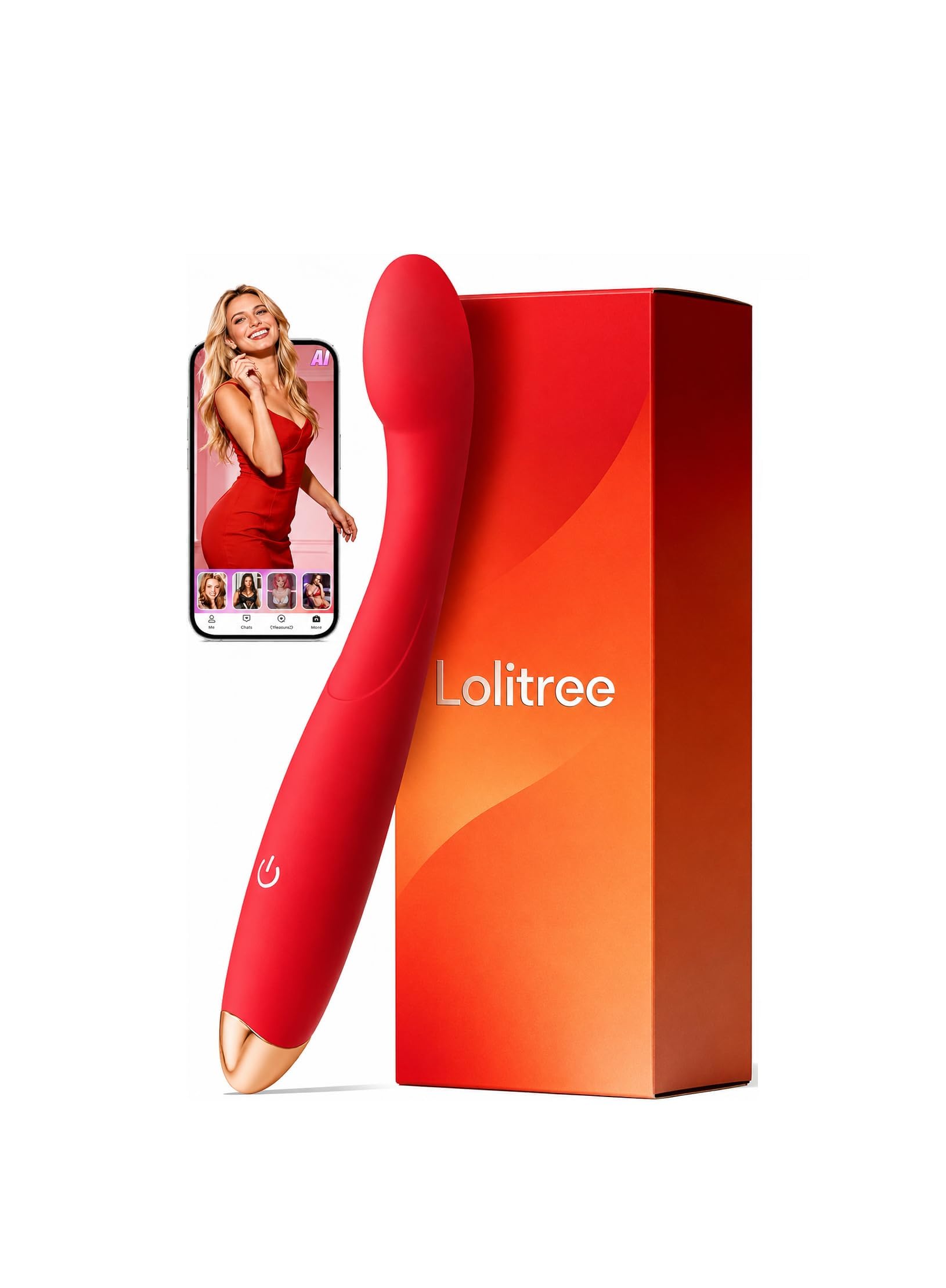Lolitree 90° Bendable G-Spot Vibrator for Women, AI Sync Sex Toys Luapoda