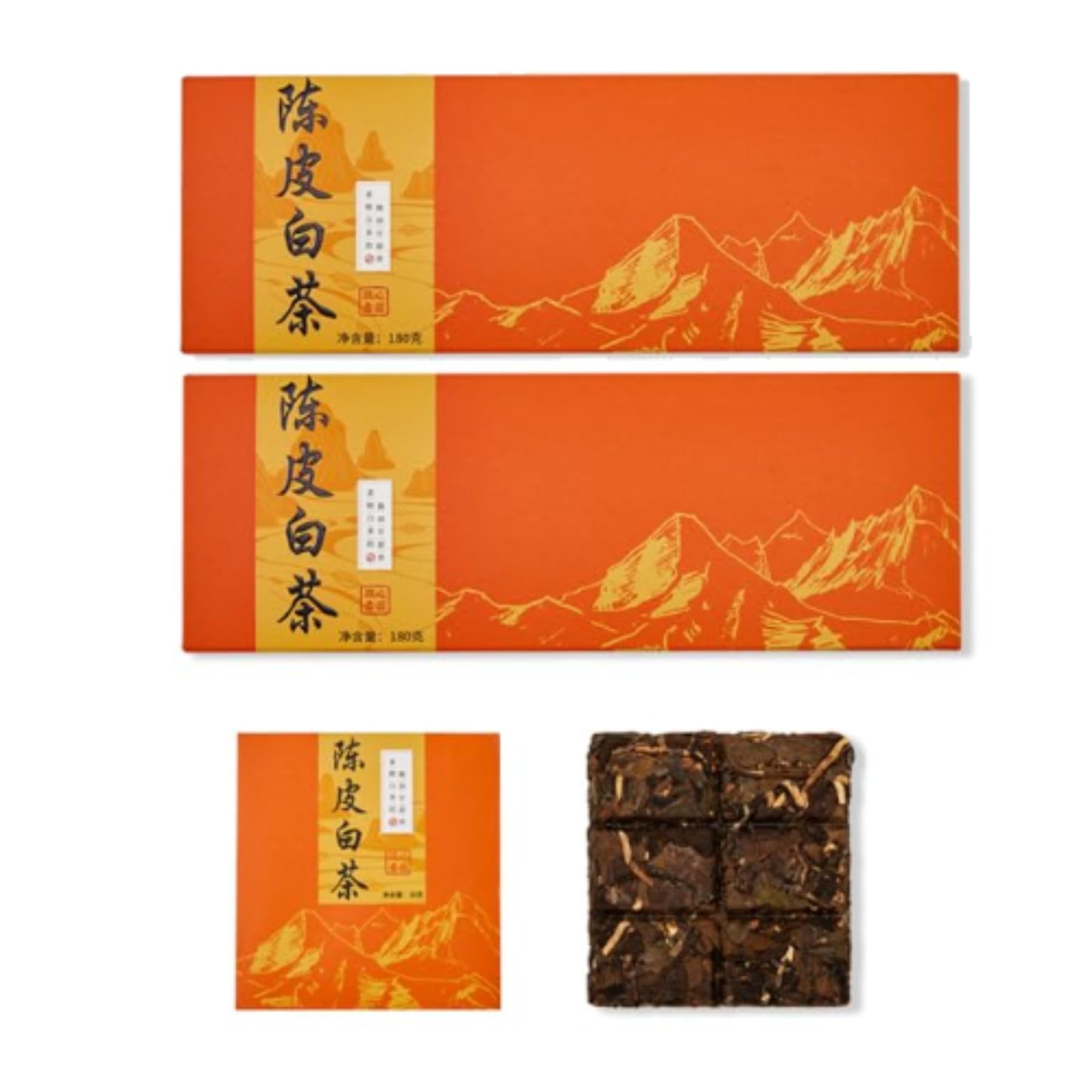 Premium Chińska Biała Herbata Chenpi, Stara Biała Herbata Shoumei 180g (30g X 6 Małych Pudełek) * 2 Łagodny I Słodki Smak