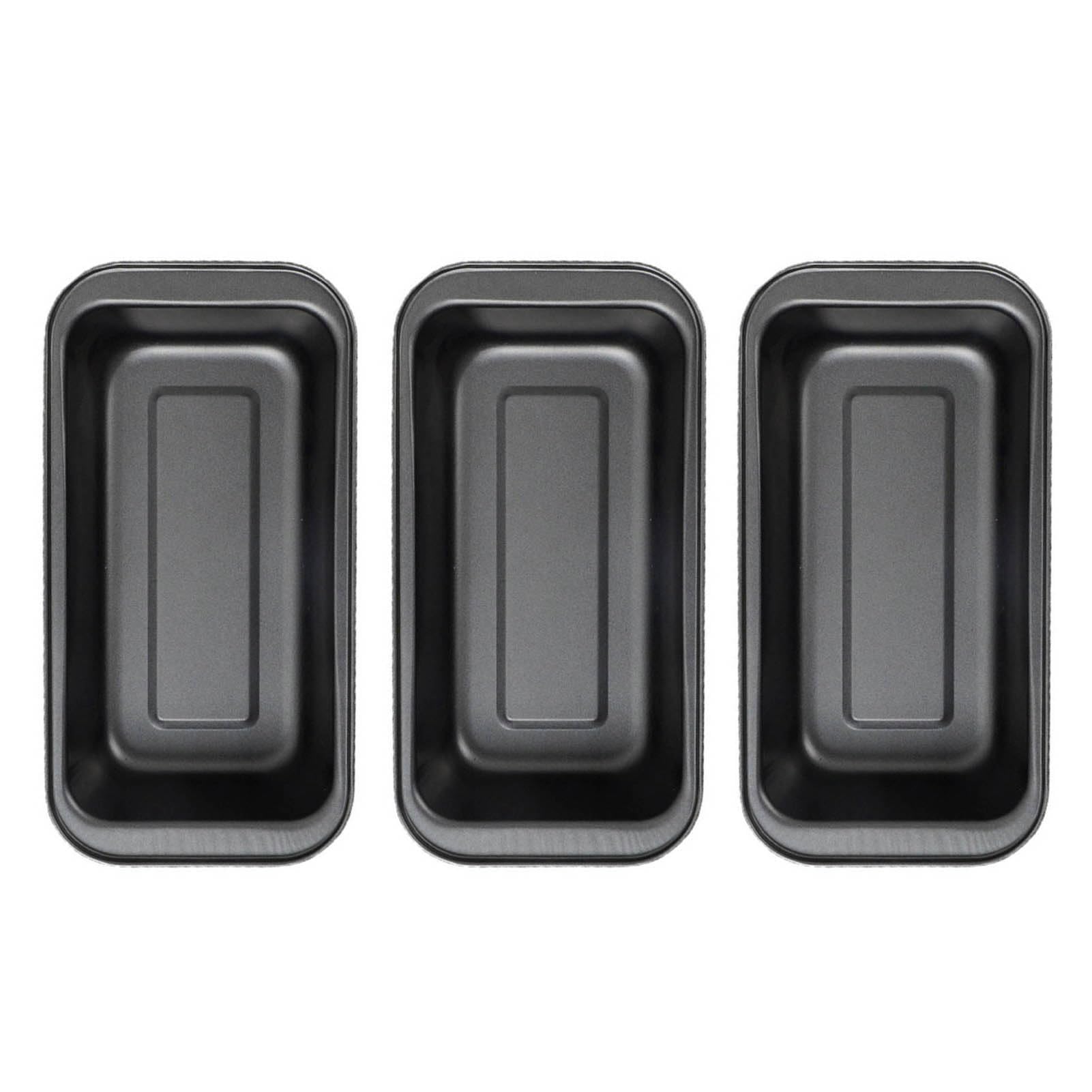 WOHPNLE Rectangular Cake Baking Mold, Nonstick Carbon Steel 3 Piece Bread Loaf Pan Set Premium Carbon Steel Loaf Pans for Cakes Bread Loaves Banana Bread Toast and More
