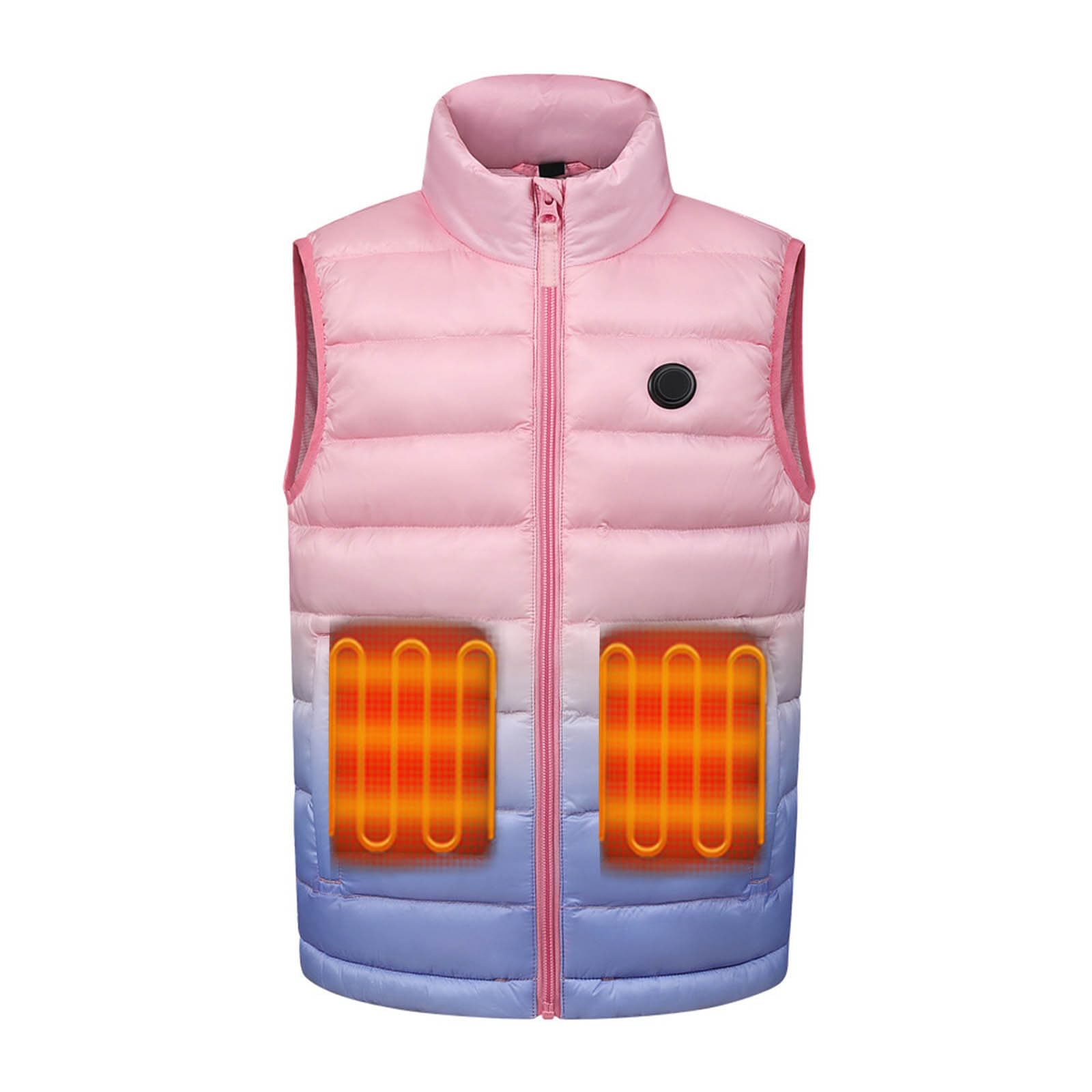 Générique Vêtements Chauffant Enfant avec USB Smart thermostatique à 3 zones – Veste Chauffante à capuche sans manches pour Filles et Garçons avec Technologie de Chauffage Améliorée