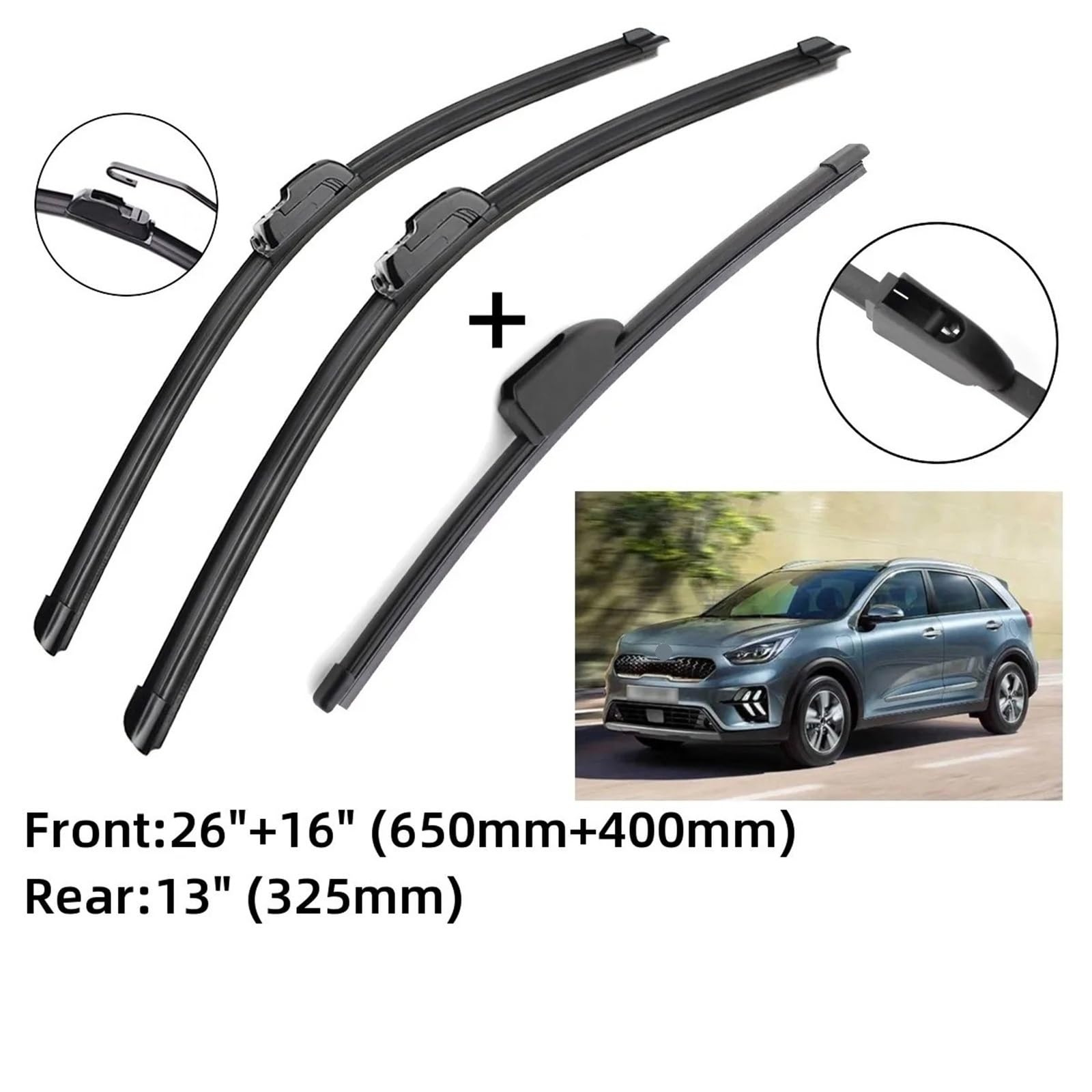 Silencio Escobilla Escobillas Limpiaparabrisas Delanteras Y Traseras Para KIA Para Niro 2016-2021, Accesorios De Corte