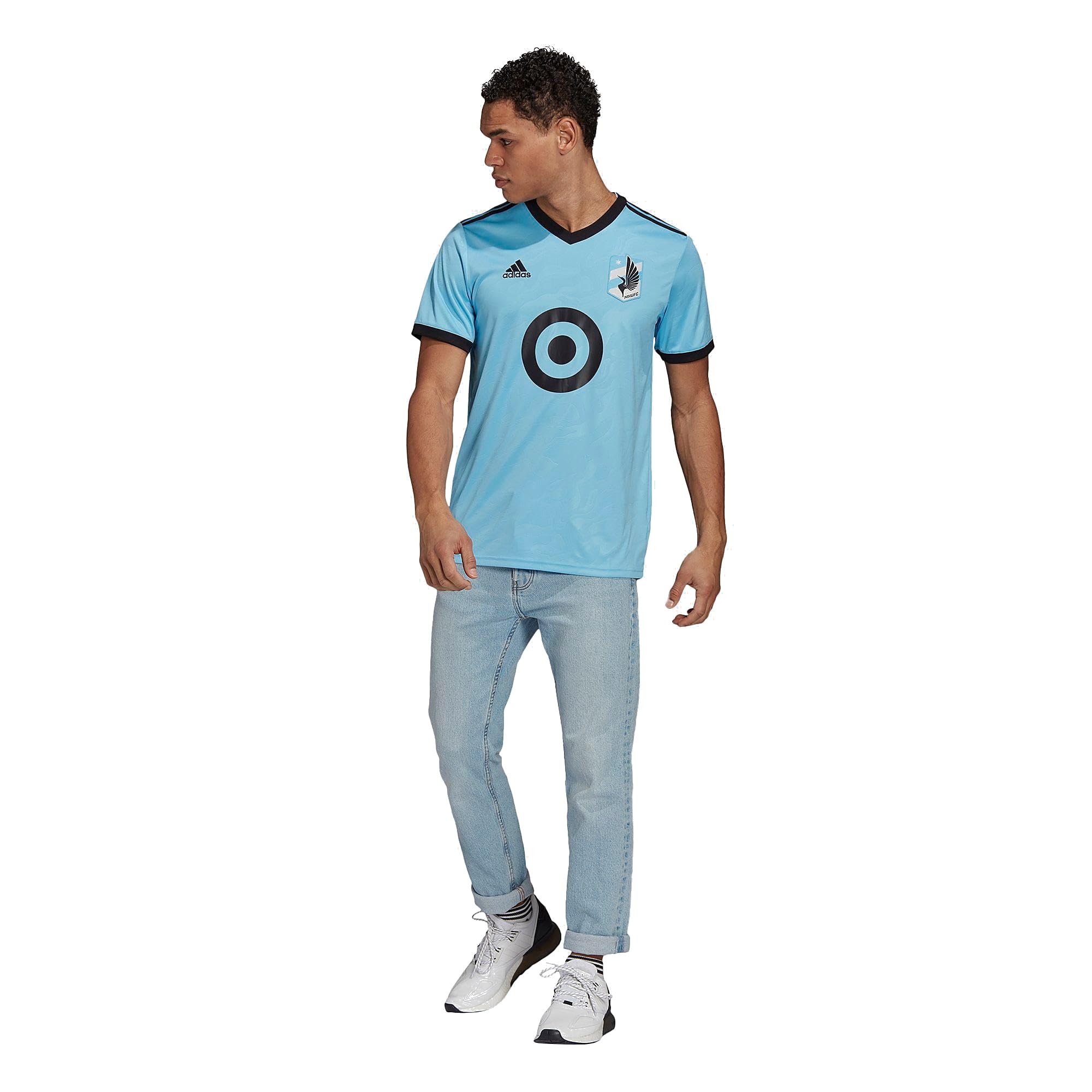 adidas Mens Minnesota United FC 21-22 Away Soccer Jersey, Blue