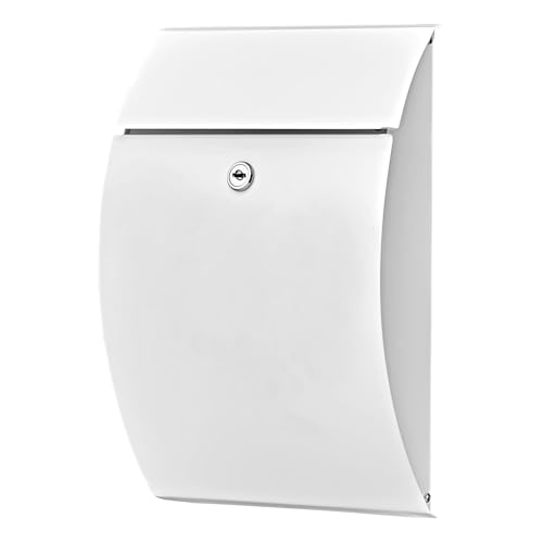 Burg-Wächter Capri 813 W Casella di Posta in Lamiera di Acciaio, Bianco, (B x H x T) 215 x 304 x 80 mm