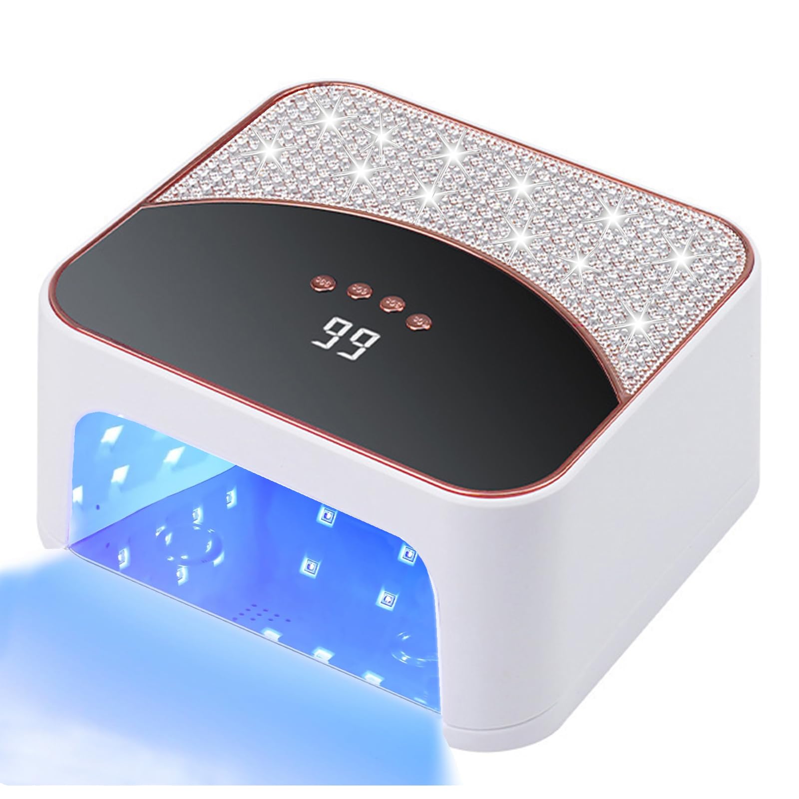 JYDFYP 268W UV LED Nail Lamp, Gel for Nail Polish UV Dryer with 4 Timers 45Pcs Lamp Beads and Automatic Sensor Professional Fast Curing Art Tools