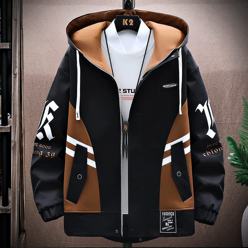 AAPAH Spring Hooded Jacket Men Outwear Male Patchwork Color Streetwear Comfortable Casual Clothing Plus Size2
