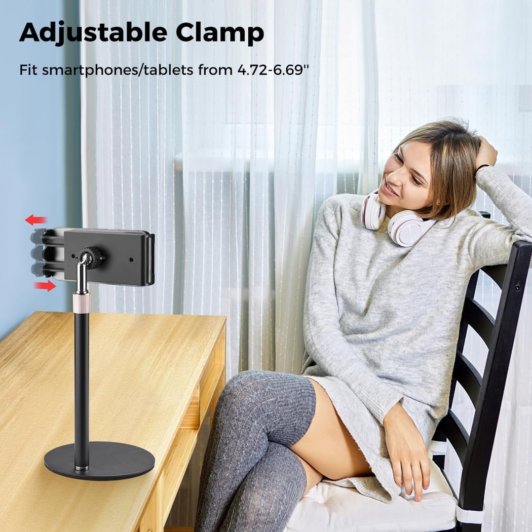 Supporto regolabile per cellulare, supporto da scrivania girevole a 360° per tablet e tablet