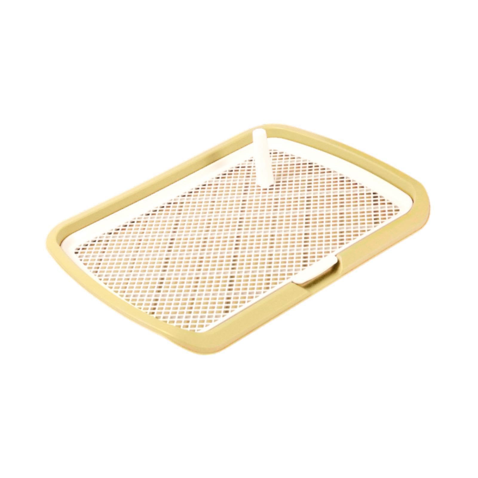 AMSLSIU Efficient Pet Training Toilet Tray With Sturdy Construction Lightweight Easy To Clean Option For Indoor Dogs Pet Training Toilet Potty Tray Easy To , Yellow , 66x50x5.2cm