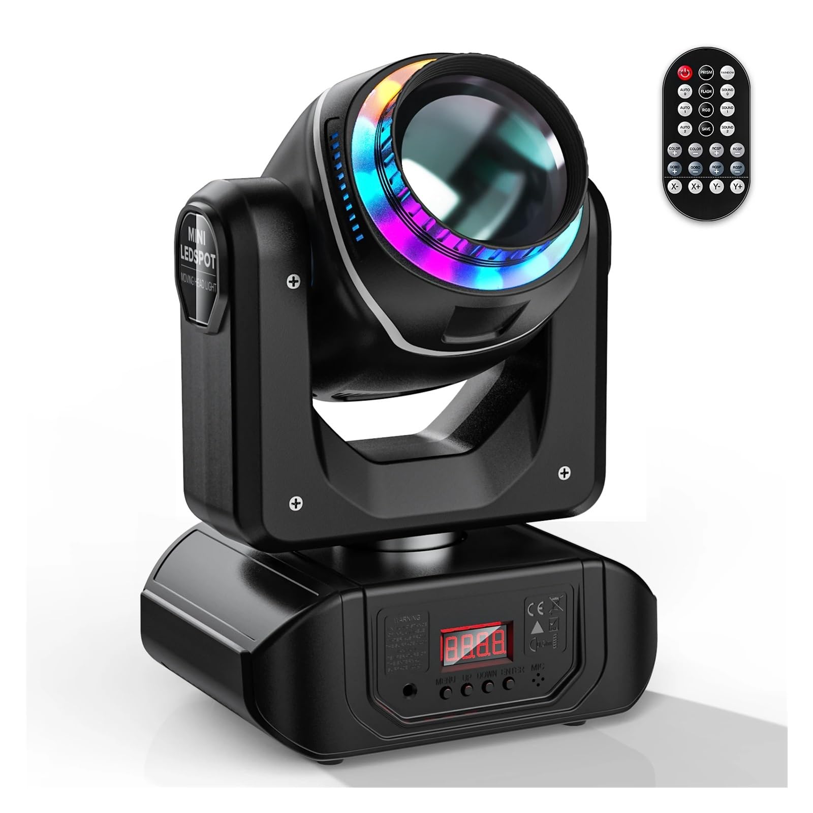 150W Moving Head Light Rainbow DMX512 Voice-ActivatedEffect Beam and Pattern Rotating for Disco Stage
