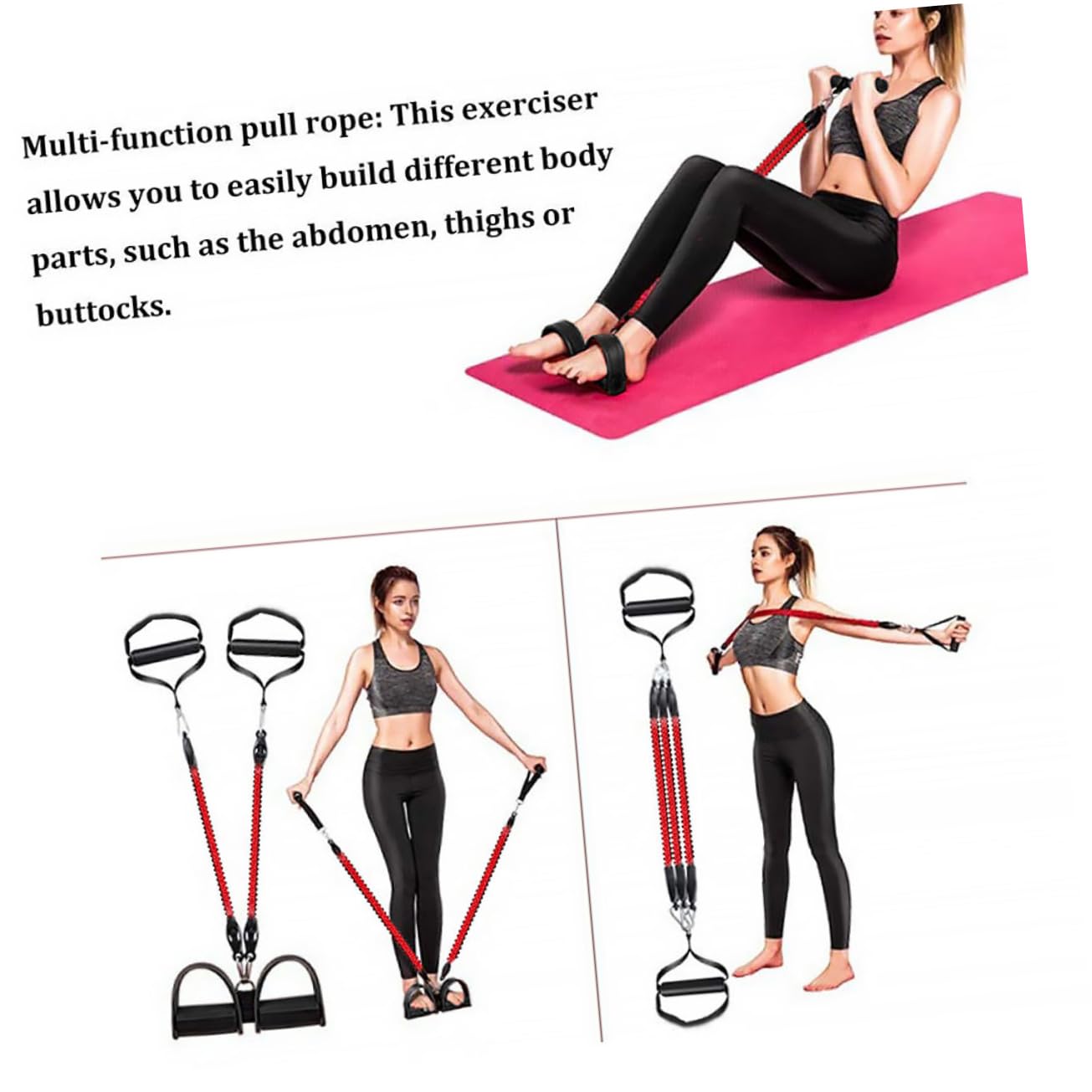 BESPORTBLE 1set Cinghie Di Resistenza Per Esercizi Con Pedale Attrezzatura Fitness Portatile Per Yoga Allenamento Muscolare e Stretching Tubo Trazione Facile Da Usare e Leggera Adatta Per