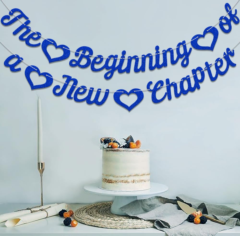The Beginning of a New Chapter Banner, Graduation Party Decoration, Happy Retirement Banner, Congratulations Party Decoration - Image 3