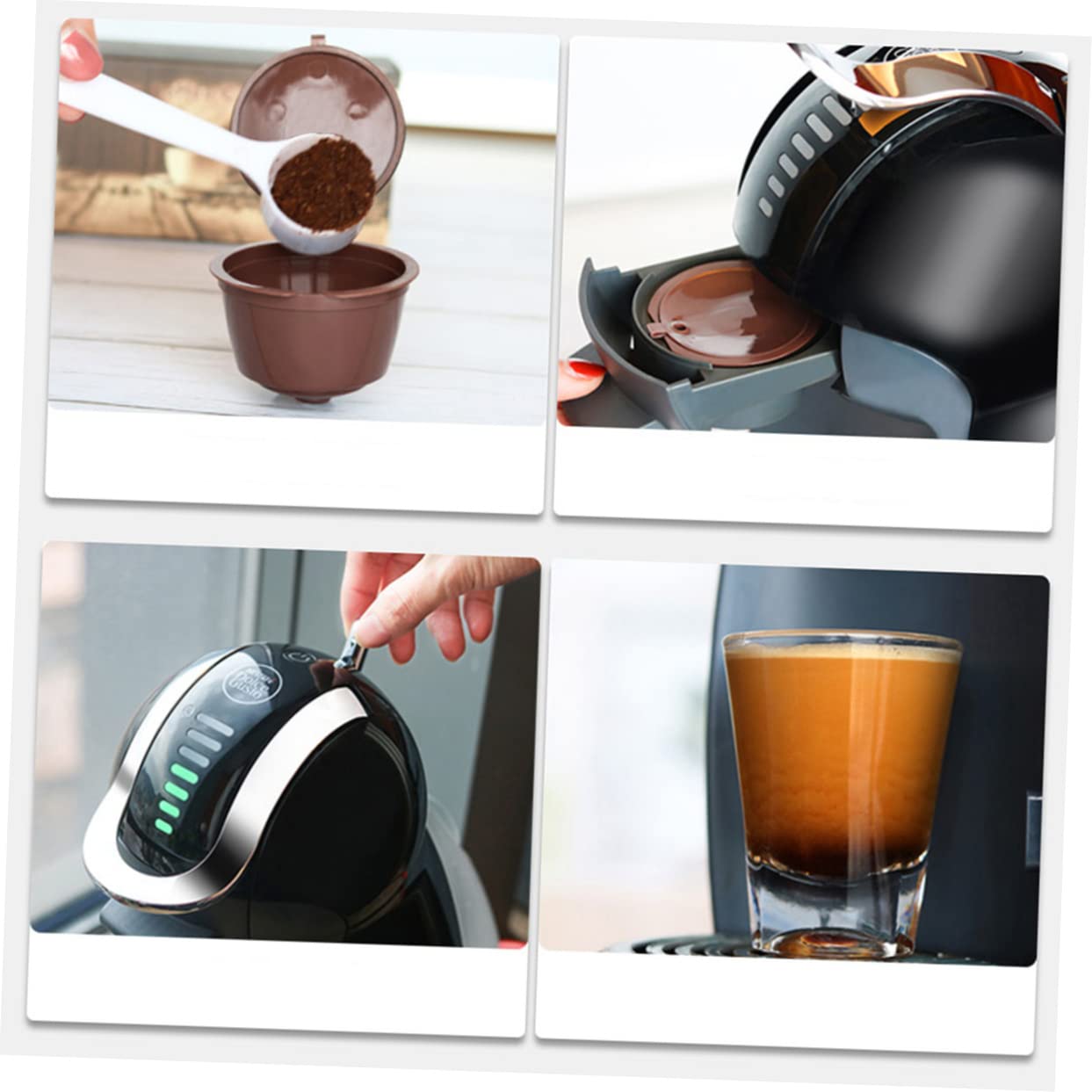 OSALADI 2sets Reusable Coffee Filter Nets Strainers for Tools Easy to Use Clean Space-saving Coffee Accessories